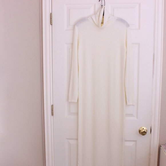 Bleusalt The Turtleneck Dress in Cream Unbleached - Picture 2 of 9